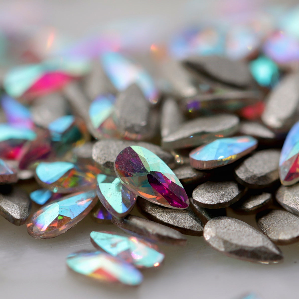 zircon drop shape nail art decoration crystal ab