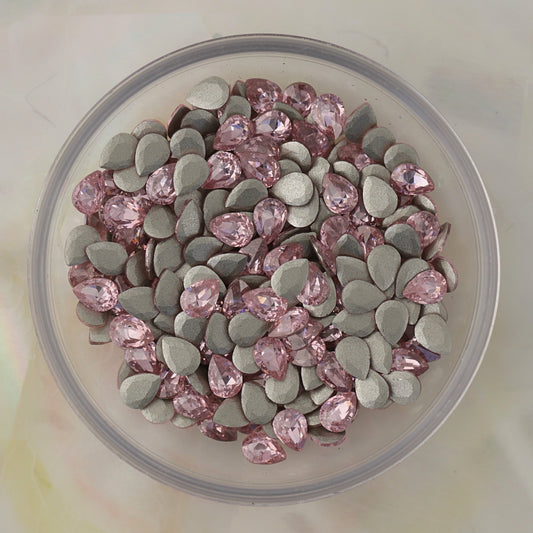 flatback zircon nail art decoration drop light rose