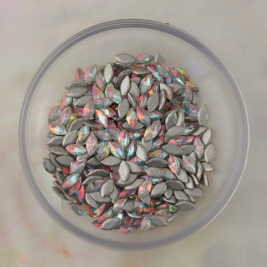 flatback zircon nail art decoration marquise crystal ab