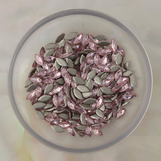 flatback zircon nail art decoration marquise light rose