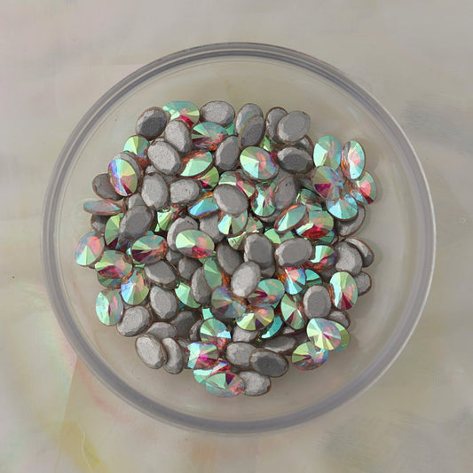 flatback zircon nail art decoration oval crystal ab