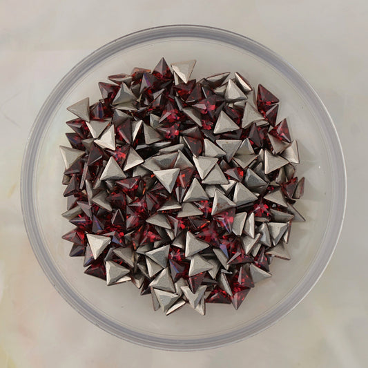 flatback zircon nail art decoration triangle burgundy