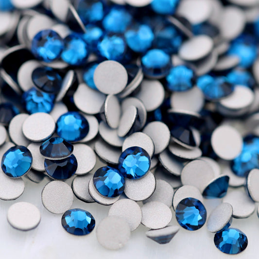 Preciosa Flatback Crystal Rhinestone Capri Blue