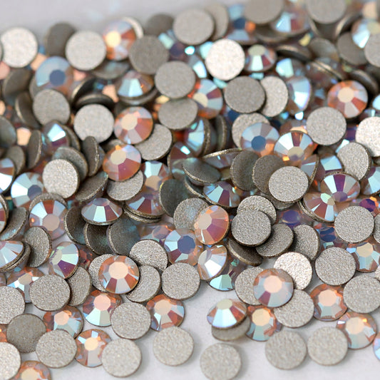 Preciosa Flatback Crystal Rhinestone White Opal AB