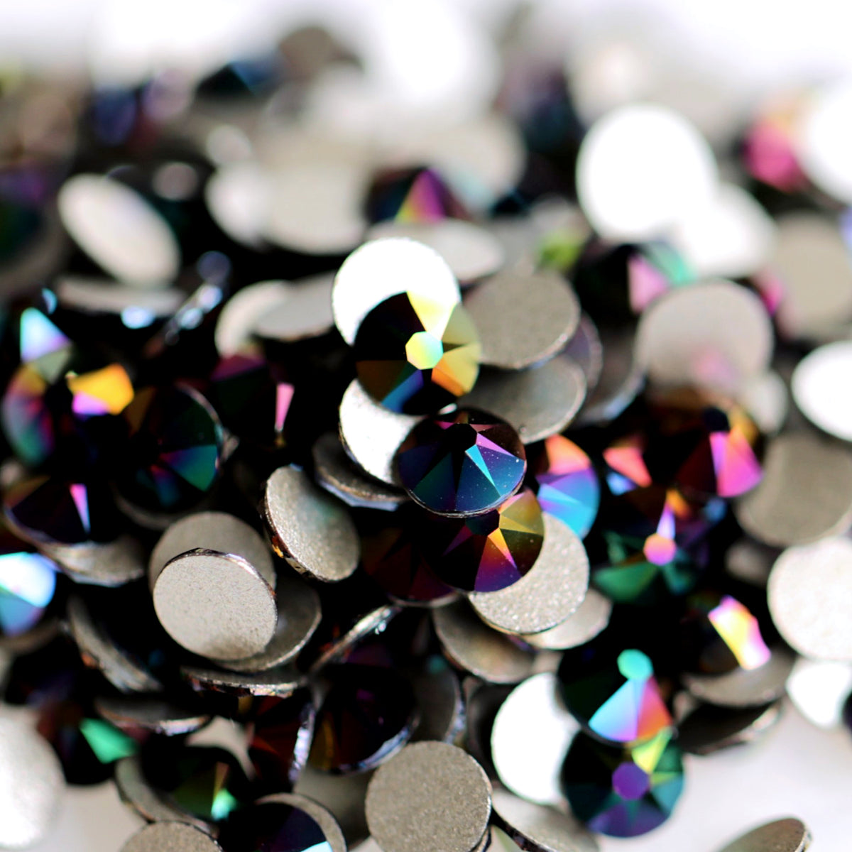 Swarovski Flatback Crystal Rhinestone Dark Rainbow