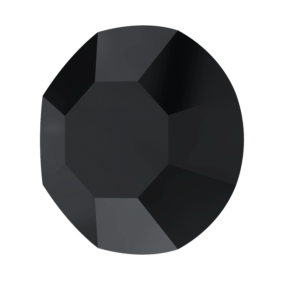 Swarovski 2000 Flatback Crystal Rhinestone Jet