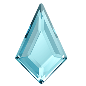 Swarovski 2771 Kite Flatback Rhinestones Aqua