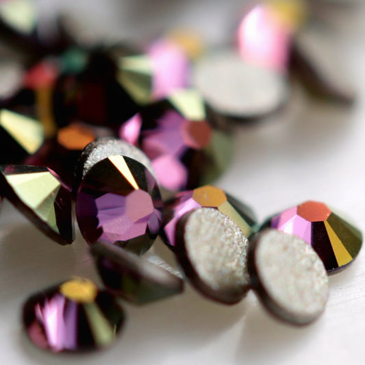 swarovski crystal rhinestone lilac shadow color