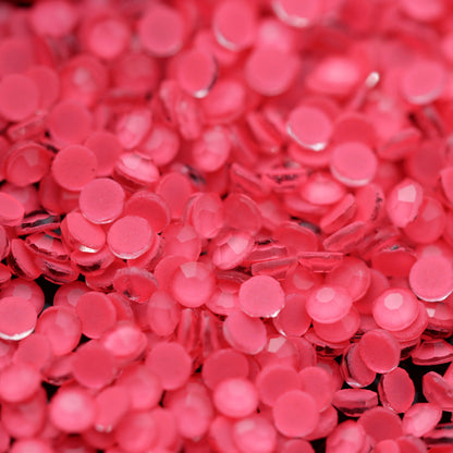 nail art rhinestone coral blush color