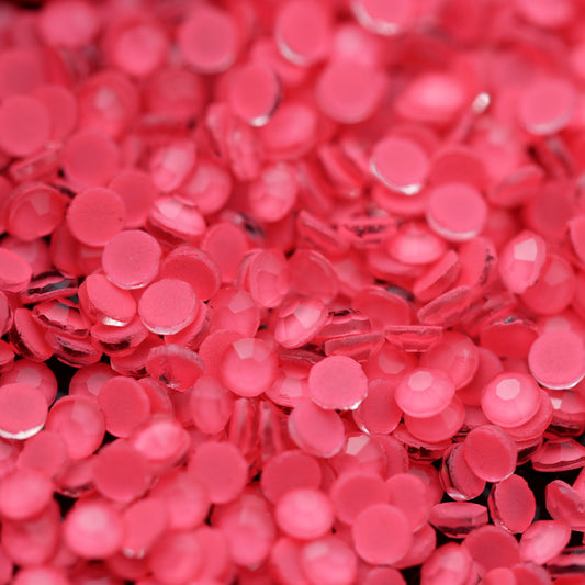 nail art rhinestone coral blush color