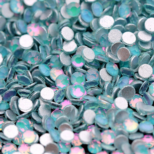 nail art rhinestone mermaid blue color