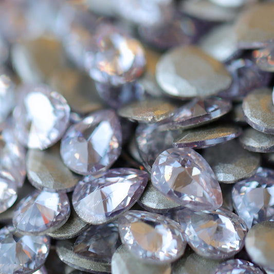 zircon drop shape nail art decoration light tanzanite