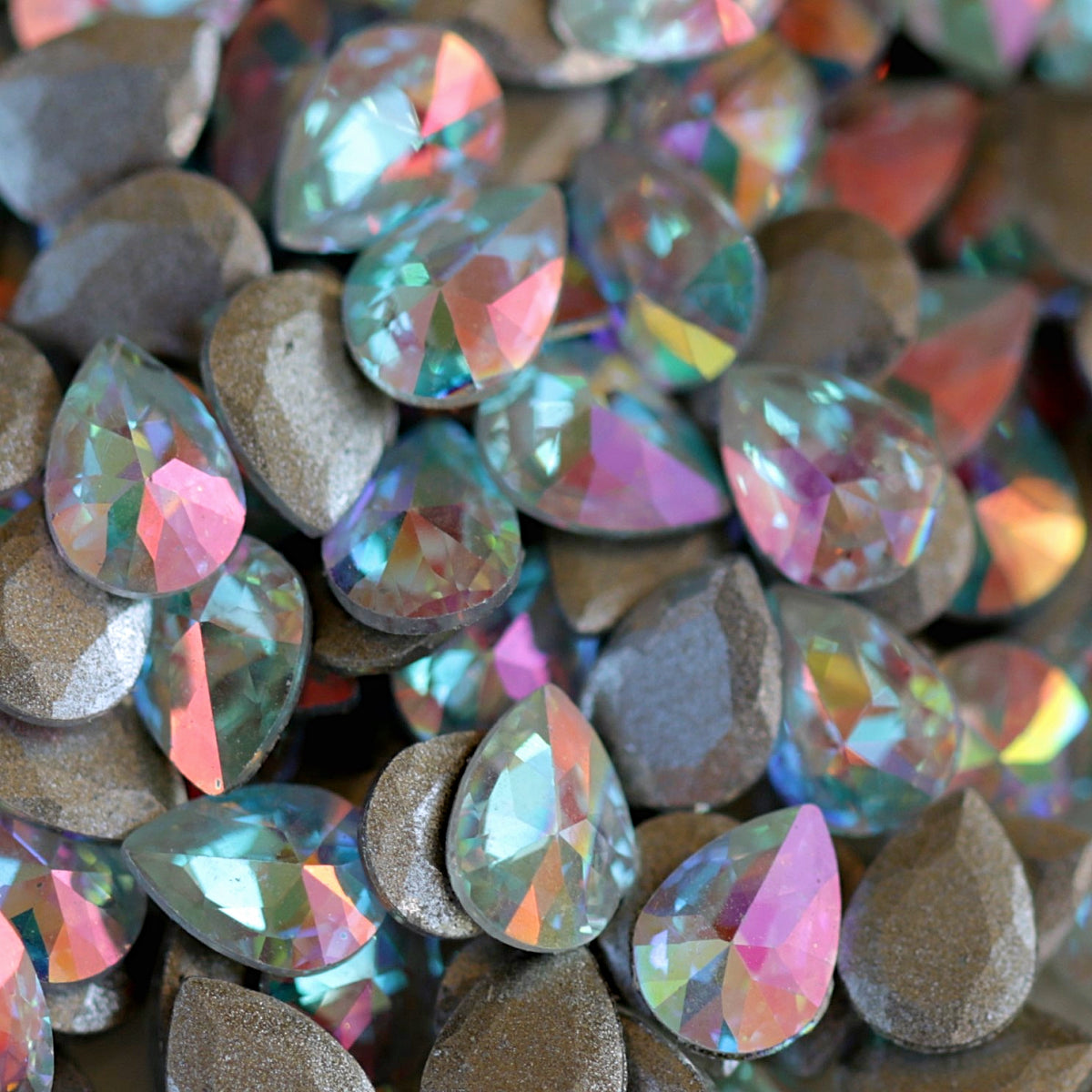 zircon drop shape nail art decoration crystal ab