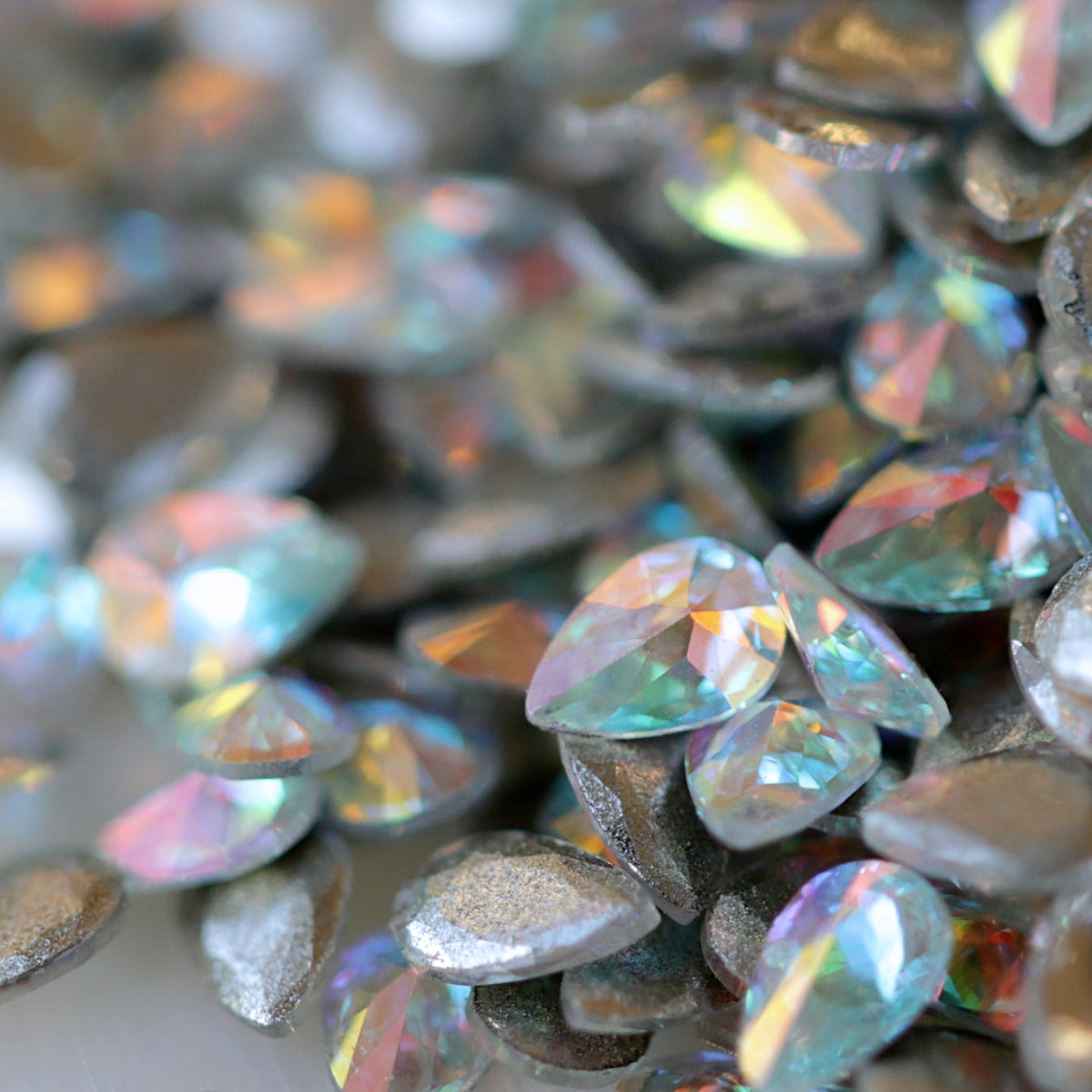 zircon drop shape nail art decoration crystal ab