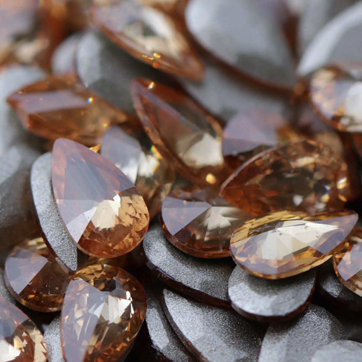 zircon drop shape nail art decoration light colorado topaz