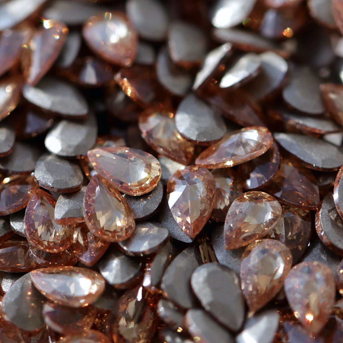 zircon drop shape nail art decoration light colorado topaz