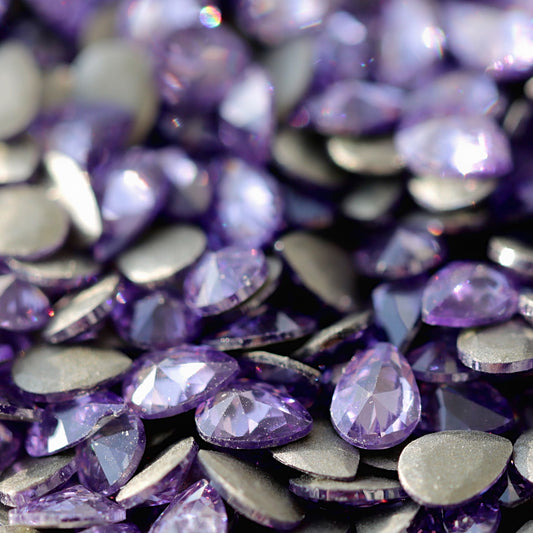 zircon drop shape nail art decoration tanzanite