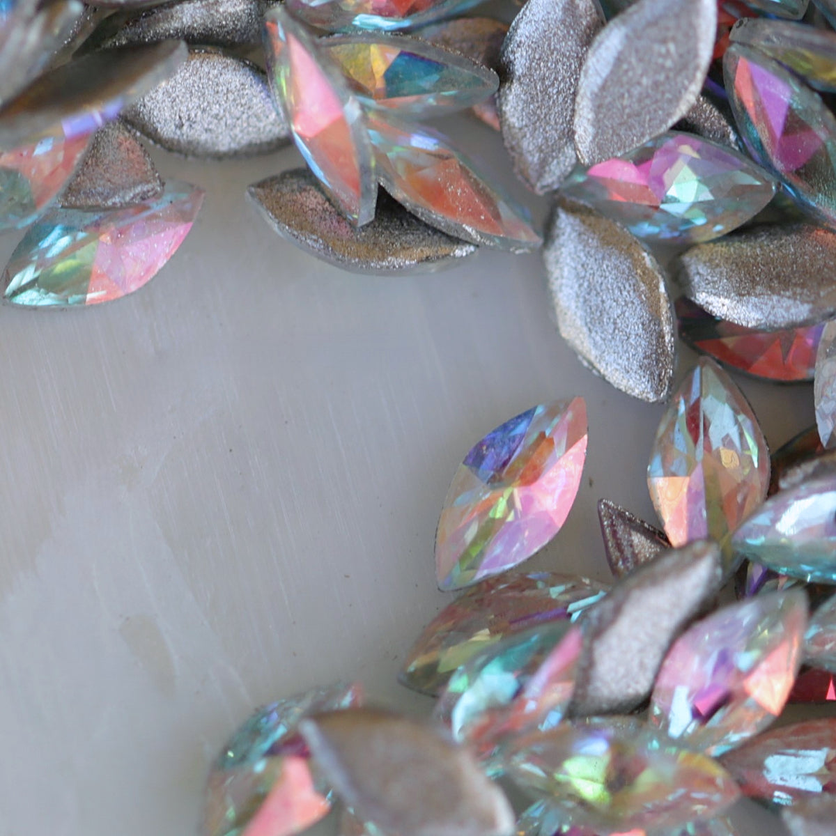 zircon marquise shape nail art decoration crystal ab