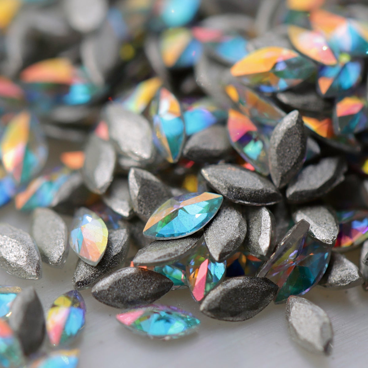 zircon marquise shape nail art decoation crystal ab