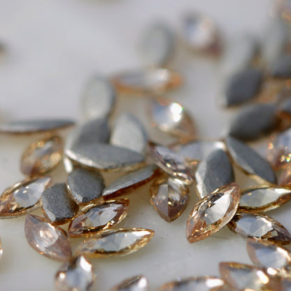 zircon marquise shape nail art decoration light colorado topaz