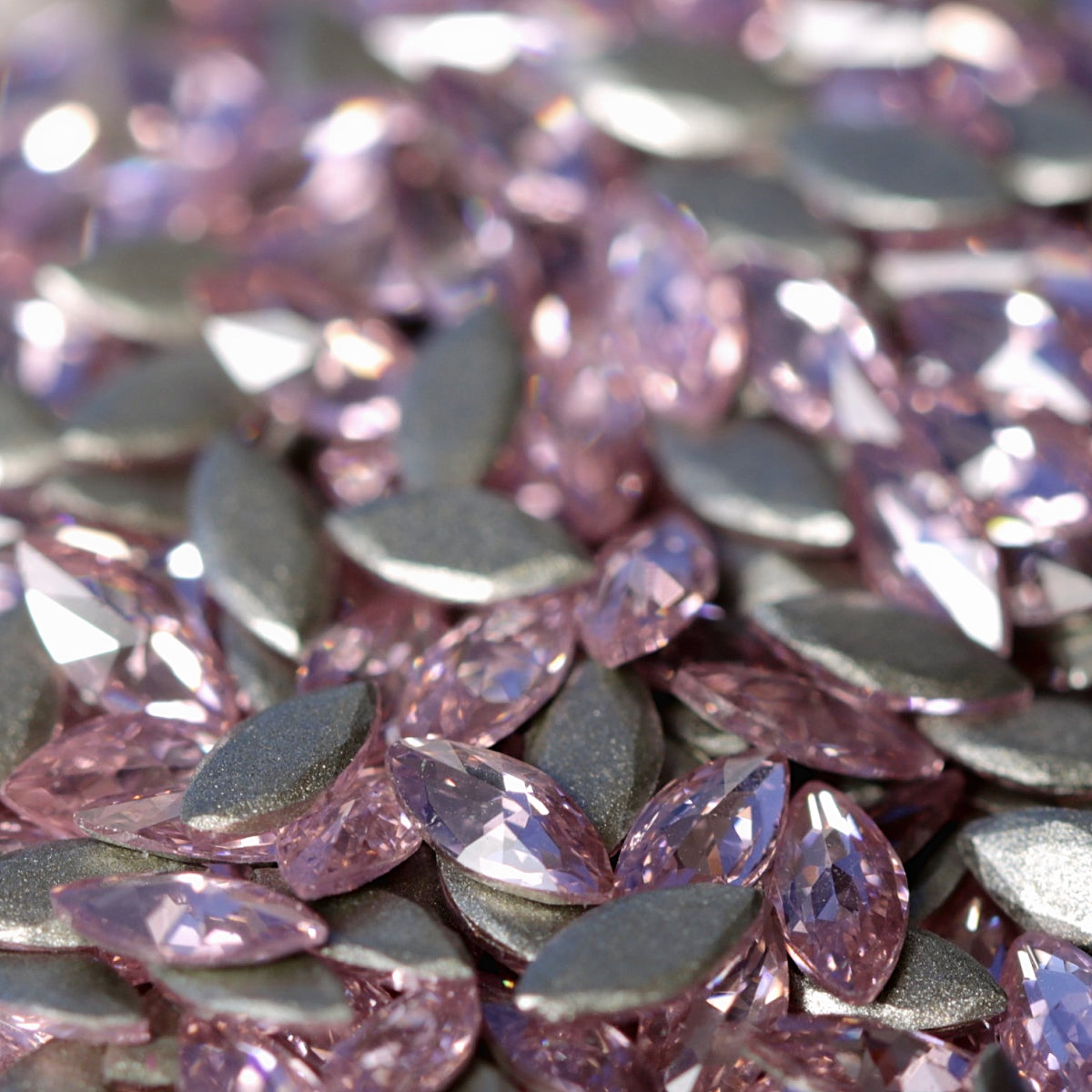 flatback zircon nail art decoration marquise light rose