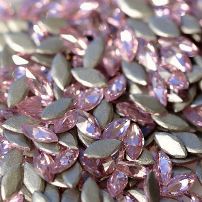 flatback zircon nail art decoraton marquise light rose