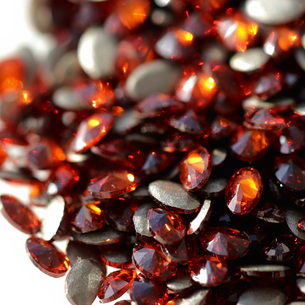 zircon oval shape nail art decoration copper