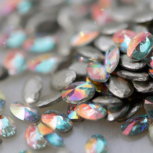 zircon oval shape nail art decortion crystal ab