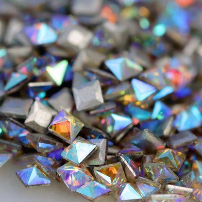 flatback zircon nail art decoration square crystal ab