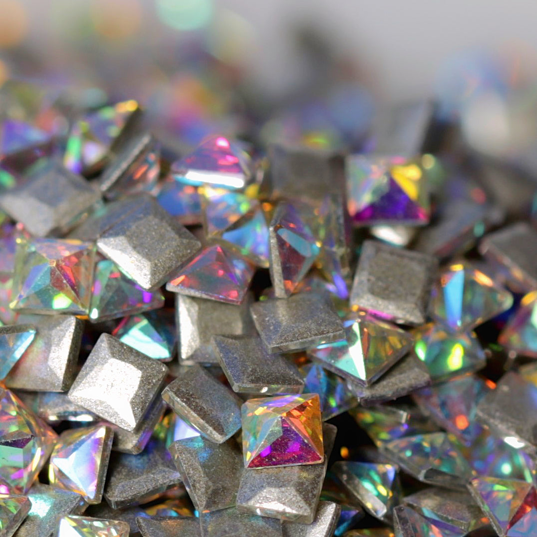 flatback zircon nail art decoration square crystal ab