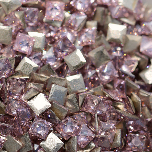 flatback zircon nail art decoration square light rose