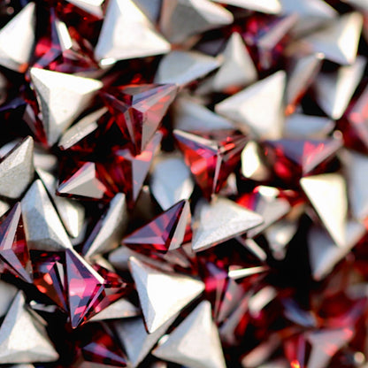 flatback zircon nail art decoration triangle burgundy