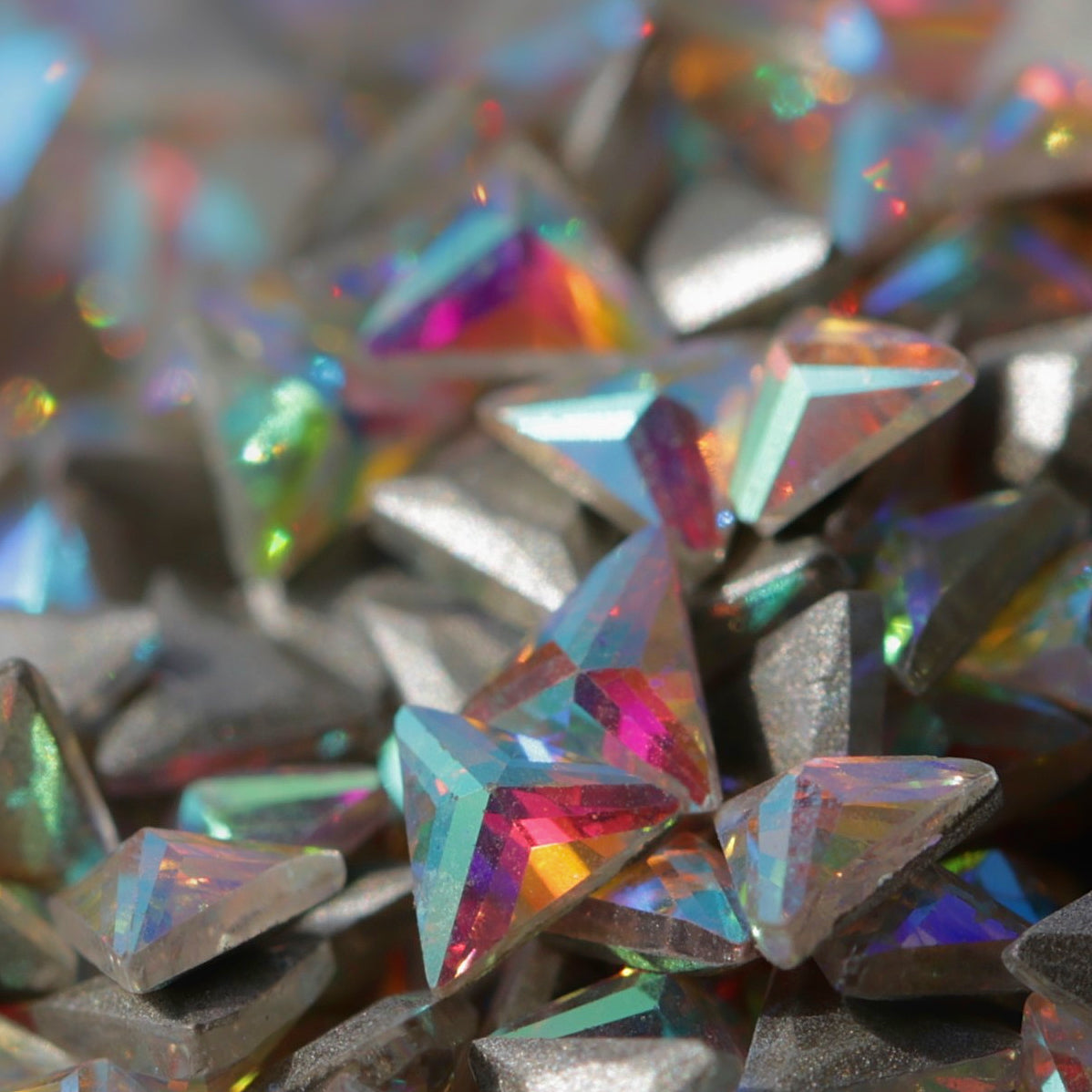 zircon triangle shape nail art decoration crystal ab