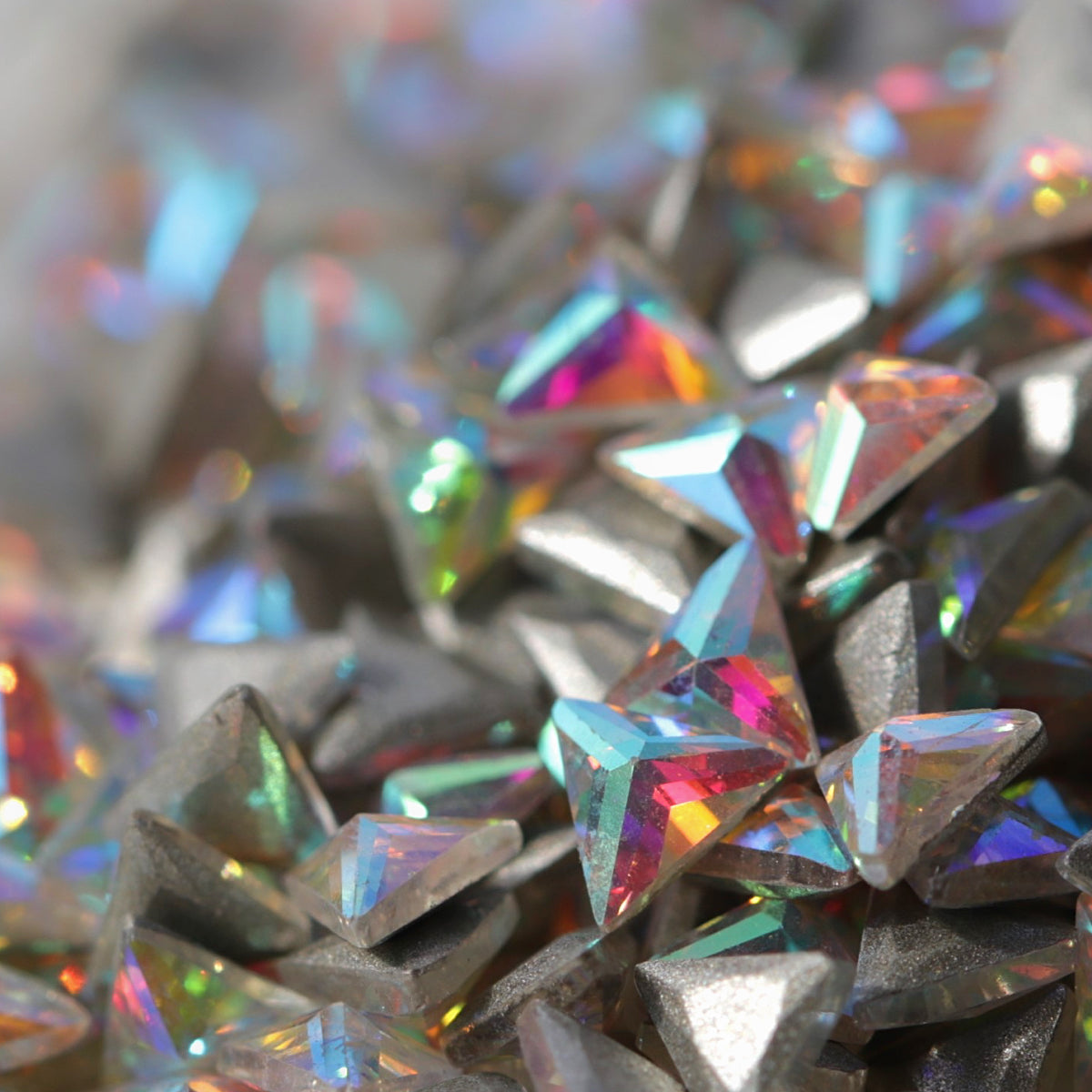 zircon triangle shape nail art decoration crystal ab