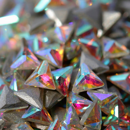 zircon triangle shape nail art decoration crystal ab