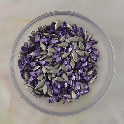 flatback zircon nail art decoration drop purple