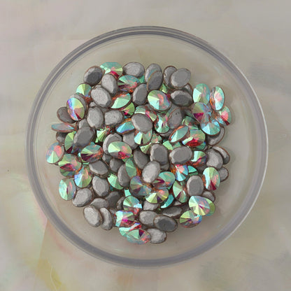 flatback zircon nail art decoration oval crystal ab