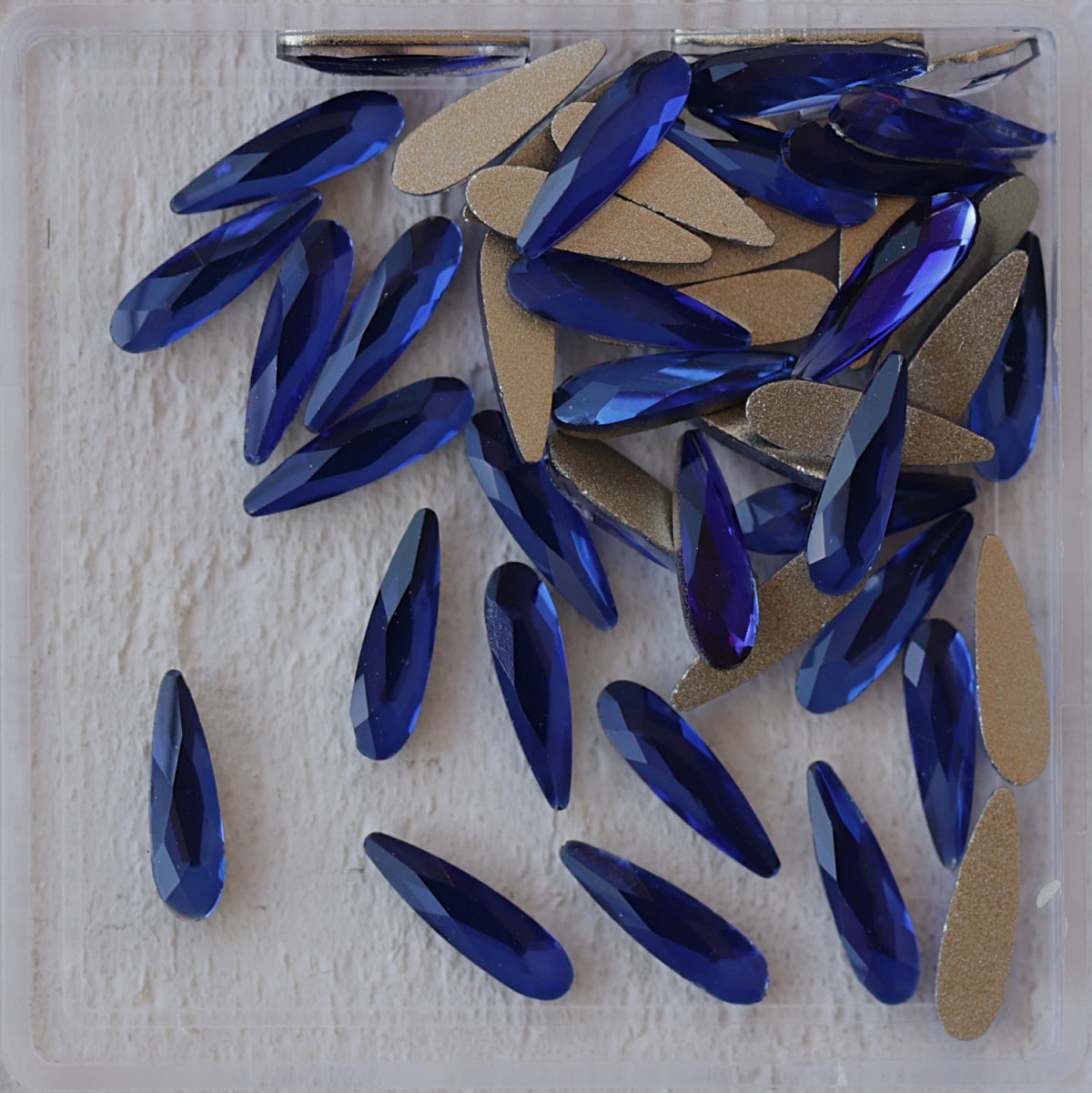 Flatback Teardrop Nail Art Decoration Royal Blue