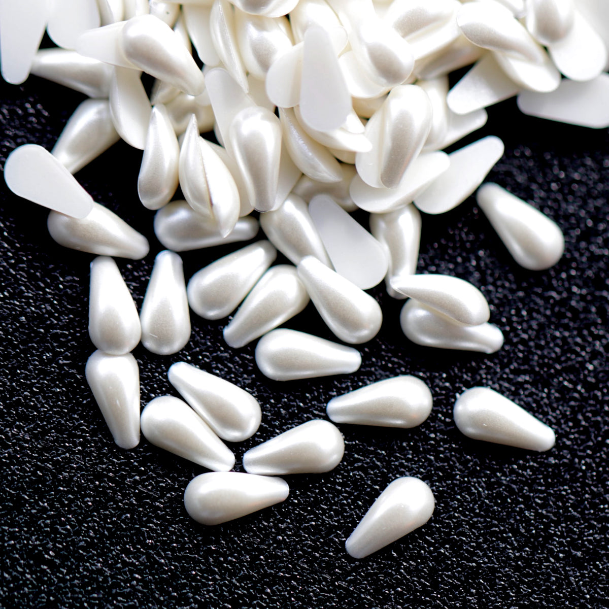 Half Pearl Beads Nail Art Decoration Drop White