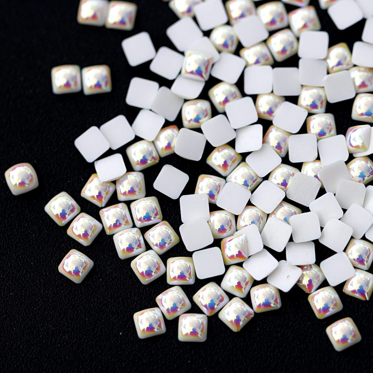 Half Pearl Beads Nail Art Decoration Square AB