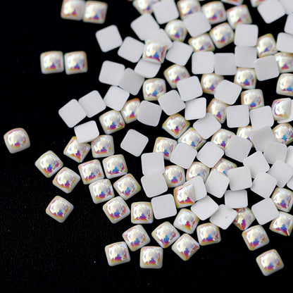 Half Pearl Beads Nail Art Decoration Square AB