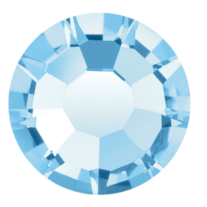 Preciosa Flatback Crystal Rhinestone Aquamarine