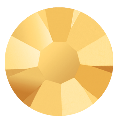 Preciosa Flatback Crystal Rhinestone Aurum