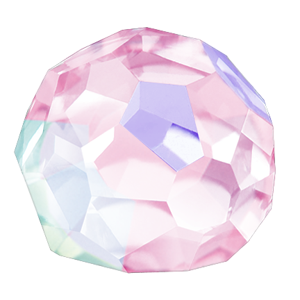 Preciosa 3/4 Ball Flatback Rhinestones 2989 Crystal Vitrail Light