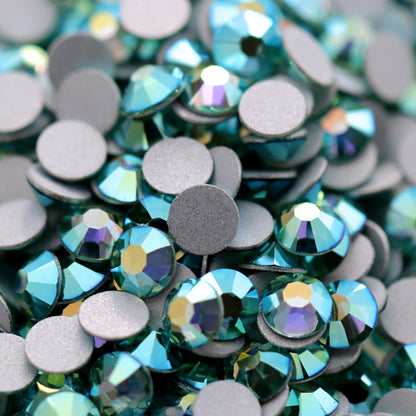 Preciosa Flatback Crystal Rhinestone Caribbean Sea AB