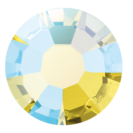 Preciosa Flatback Crystal Rhinestone Citrine AB