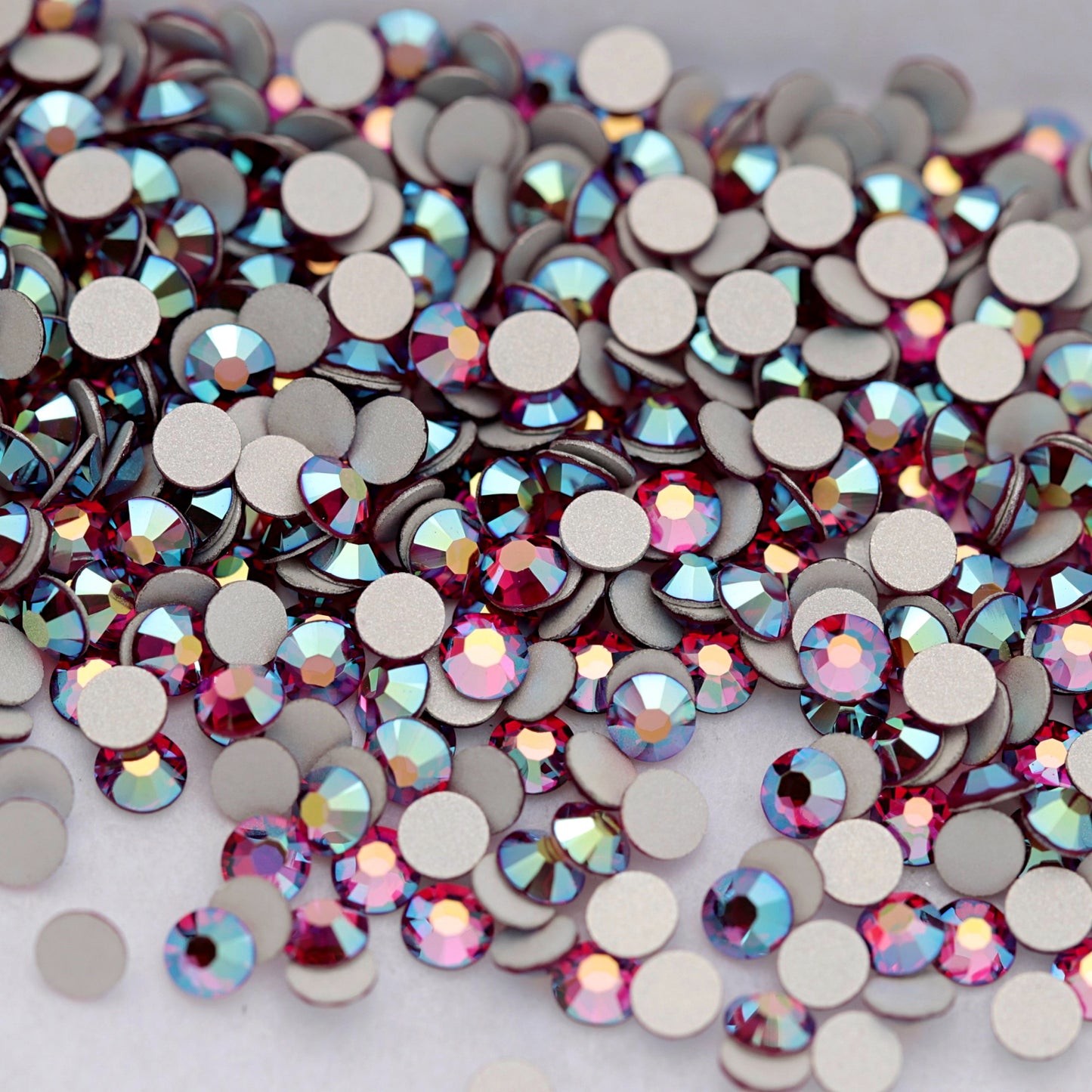 Preciosa Flatback Crystal Rhinestone Fuchsia AB