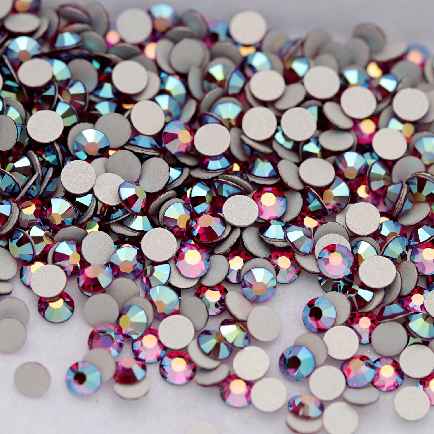 Preciosa Flatback Crystal Rhinestone Fuchsia AB