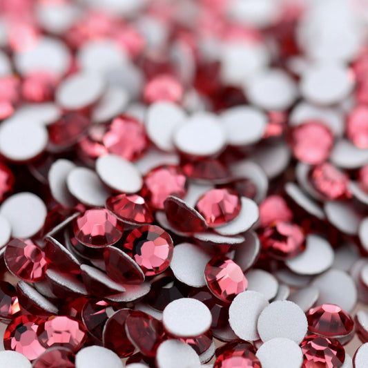 Preciosa Flatback Crystal Rhinestone Indian Pink