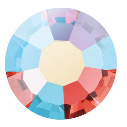 Preciosa Flatback Crystal Rhinestone Padparadscha AB